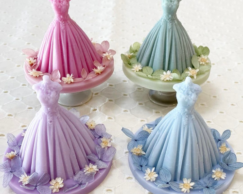 ドレスキャンドル(4つセット) キャンドル・キャンドルホルダー mignon