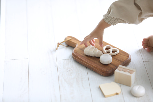 wooden bread set ふんわり優しい 木のおままごとパン 木製パンセット 17枚目の画像