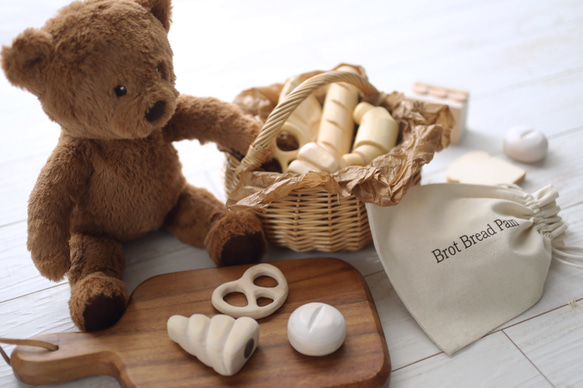 wooden bread set ふんわり優しい 木のおままごとパン 木製パンセット 9枚目の画像