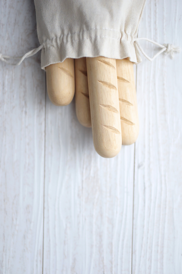 wooden bread set ふんわり優しい 木のおままごとパン 木製パンセット 5枚目の画像