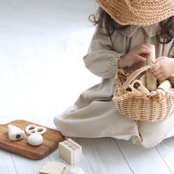 wooden bread set ふんわり優しい 木のおままごとパン 木製パンセット 10枚目の画像