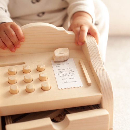 classic register アンティークへ育てる 木製レジスター おままごと