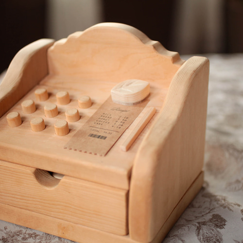 classic register アンティークへ育てる 木製レジスター おままごと