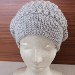 Slouchy (doble cross pattern) hat ハット、帽子、ビーニー 2枚目の画像