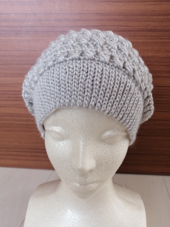 Slouchy (doble cross pattern) hat ハット、帽子、ビーニー 2枚目の画像