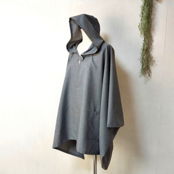 カシミヤ100%ポンチョ カシミア100%※ブラックポンチョ 最高級生地です＾＾ 黒革 コート