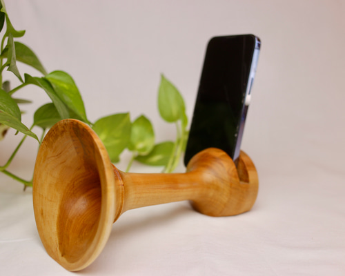 R工房 スマホ用木製スピーカー R工房 スマホ用木製スピーカー ☆特注☆木製iPhoneスピーカー