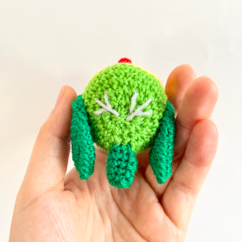 キエリクロボタンインコあみぐるみ：かわいい小鳥 あみぐるみ