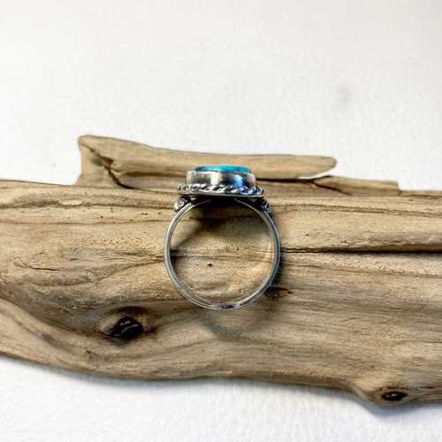 ナチュラル ターコイズ トルコ石 天然石 シルバーリング ターコイズ