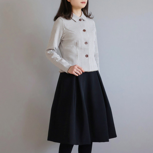 寒い日にも嬉しい♪】エアーウール ニットジャケット【アッシュ