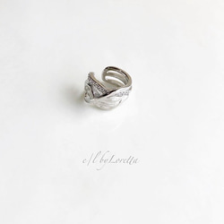 Silver 3連 wave crystal ear cuff 1枚目の画像