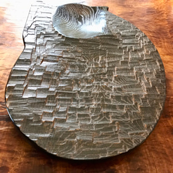 コブのハイテーブル カバ瘤杢無垢材 ふきうるし コーナーテーブル