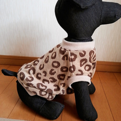 犬服   ❋ タンクトップ・  レオパード柄 3枚目の画像