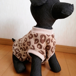 犬服   ❋ タンクトップ・  レオパード柄 2枚目の画像