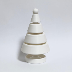 3Dプリント製 卓上クリスマスツリー ホワイト 3枚目の画像