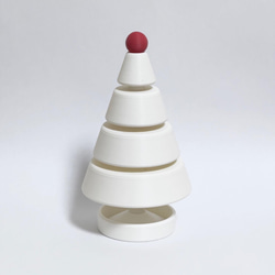 3Dプリント製 卓上クリスマスツリー ホワイト 2枚目の画像