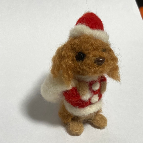 トイプードル 羊毛フェルトトイプードル プードル クリスマス 