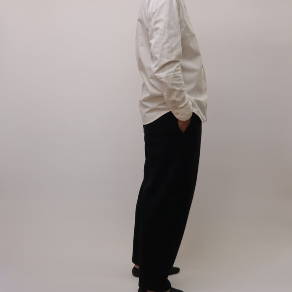 &lt;OSOCU&gt; bishu-wool baloon Bishu Wool 7 Wool Pants 黑色 第4張的照片