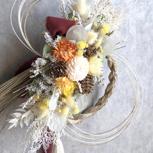 2wayしめ縄飾り 交換用リースセット Creema限定 お正月飾り S1 しめ縄