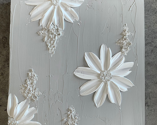 現代アート テクスチャーアート お花 フラワー モダン 絵画 原画