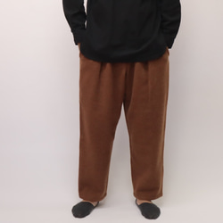 ＜OSOCU＞bishu-wool  baloon pants   尾州ウール 毛七サイセイヨウモウパンツ 　レンガ 4枚目の画像