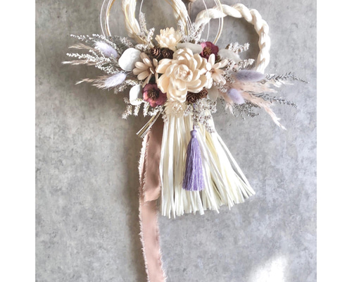 2.しめ縄リース 2wayしめ縄飾り 交換用リースセット Creema限定 お正月飾り S2 しめ縄