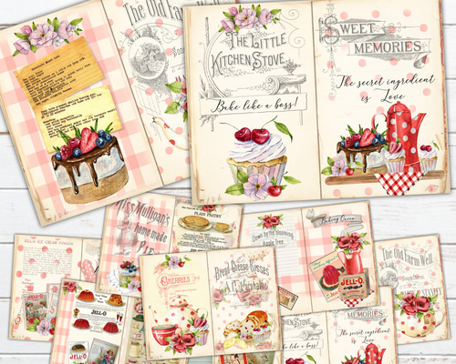 コラージュ素材 TeaTime 紙モノ おすそ分け/CP11 メモ帳 indigo 通販