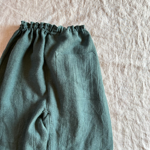 リネンウールのもんぺ グリーン ロングパンツ nuuMonpe 通販 14991080