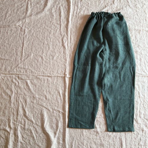 リネンウールのもんぺ グリーン ロングパンツ nuuMonpe 通販 14991080
