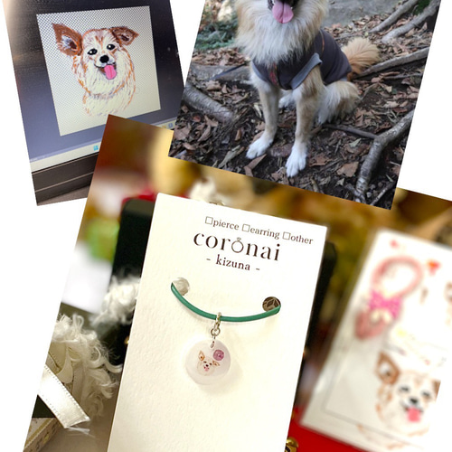 うちのこレザーブレスレット【誕生石付】受注制作 クーポン配布中♡犬 