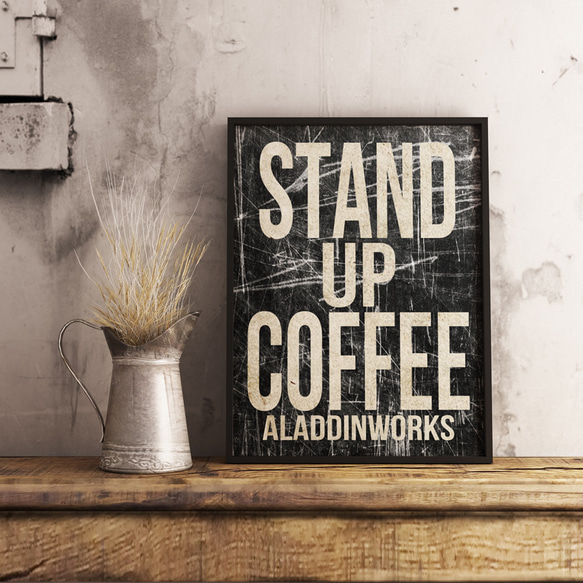 STAND UP COFFEE(黒) ポスター 4枚目の画像