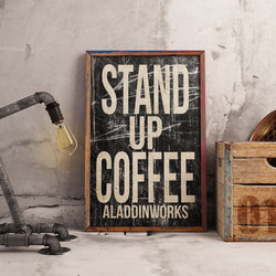 STAND UP COFFEE(黒) ポスター 5枚目の画像