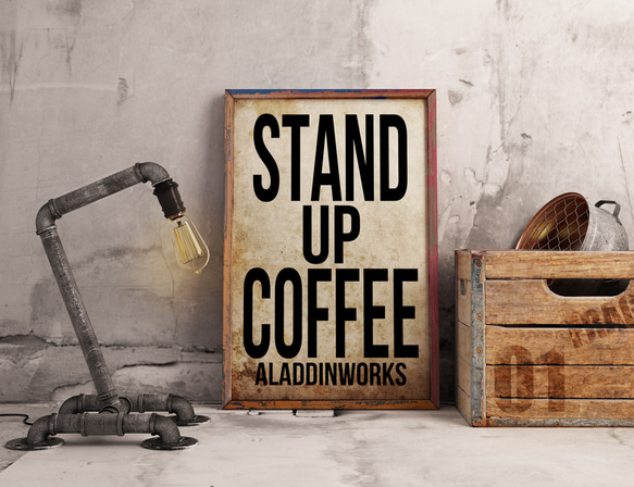 STAND UP COFFEE(ﾍﾞｰｼﾞｭ) ポスター 2枚目の画像