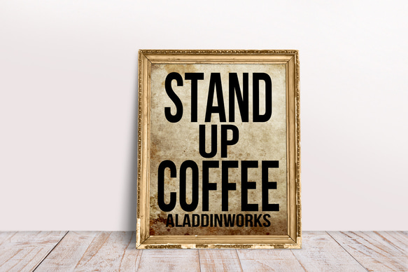 STAND UP COFFEE(ﾍﾞｰｼﾞｭ) ポスター 1枚目の画像