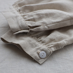 ＊初夏ＳＡＬＥ　リネン麻コットン　スタンド襟　ゆったり変形　ロング　シャツ　羊飼いシャツ画家シャツU13 12枚目の画像