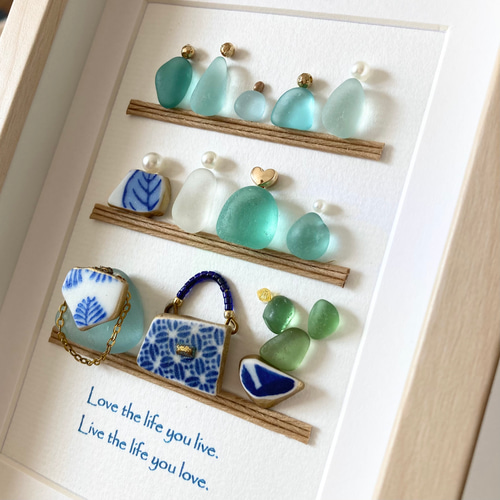 シーグラスアート<魅惑の香水瓶♪No.2>大レア 一点物 幸運幸福 シーグラスアート<魅惑の香水瓶No.2>大レア 一点物 幸運幸福