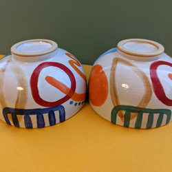 ユニークな柄のお茶碗（2個セット） 6枚目の画像