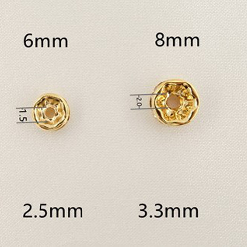 金具ロンデル 平型 プラチナ色・14kgp 60個 アクセサリーパーツ