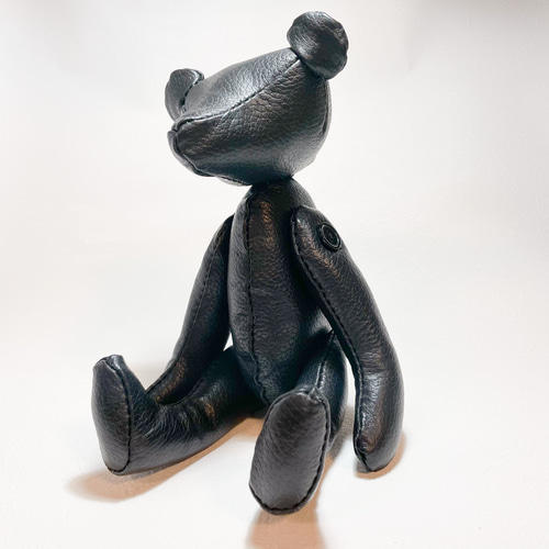 イタリアんレザーを使用した本革手縫いテディベア ぬいぐるみ Chabi