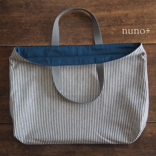 入学準備」40×30 色が選べる リバーシブル 手提げバッグ・無地