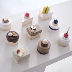 petit cake set 木のおもちゃ ケーキ おままごと 木製 インテリア 撮影