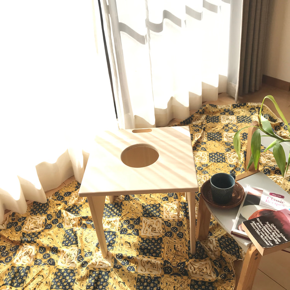 【自宅 よもぎ蒸し】軽い♪おうちでよもぎ蒸し・ハーブ蒸し　国産檜で作った専用椅子(折り畳みタイプ) 4枚目の画像
