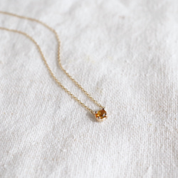 [November] Citrine oval necklace [P109K10(CT)] 4枚目の画像