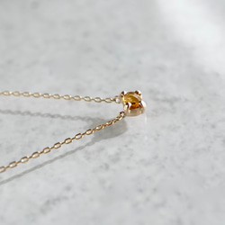 [November] Citrine oval necklace [P109K10(CT)] 3枚目の画像