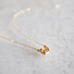 [November] Citrine oval necklace [P109K10(CT)] 2枚目の画像