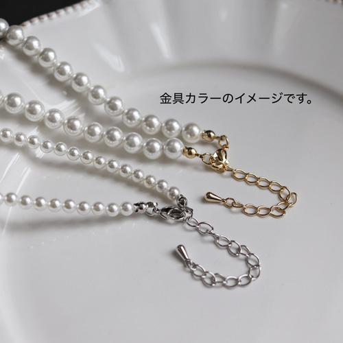 2点セット・ゴールドフラワーピアス(イヤリング)とパールネックレス