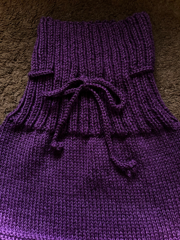 手編みオーバースカート 3枚目の画像