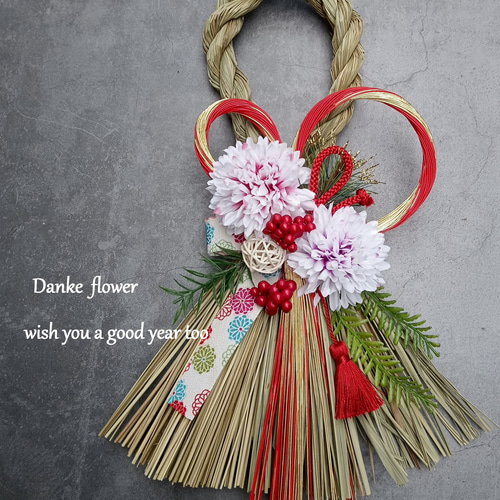 お正月2026】☆たくさん再販☆本しめ縄幸せ可憐マムお正月しめ縄飾り