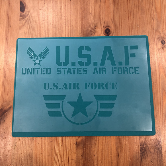 No.196 ステンシルシート送料込 U.S.ARMY アメリカン USAF ミリタリー　空軍　 1枚目の画像