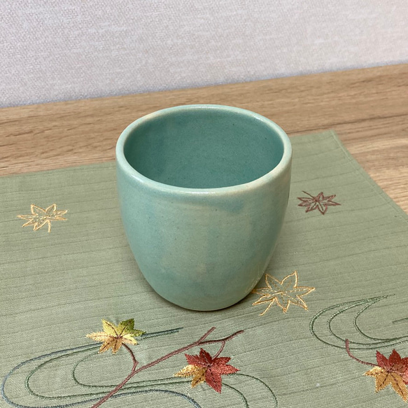 湯呑み・フリーカップ　〜明るい翠釉〜 1枚目の画像